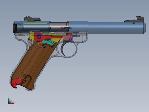 手枪左轮冲锋枪老式狙击步枪设计3D图纸replica-of-ruger-mkii SW STP X_B