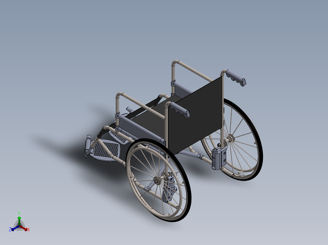 轮椅正等轴测图