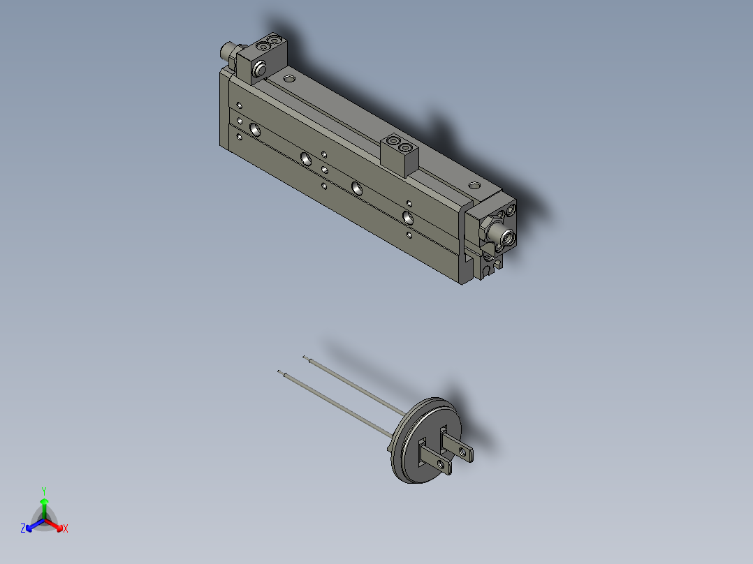 XMGDGZA030200转轴机械手正等轴测图