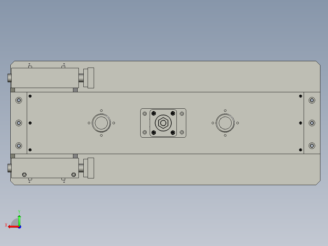 辅助加紧模组后视图