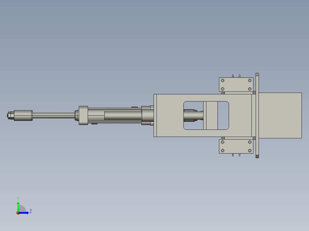 辅助加紧模组左视图