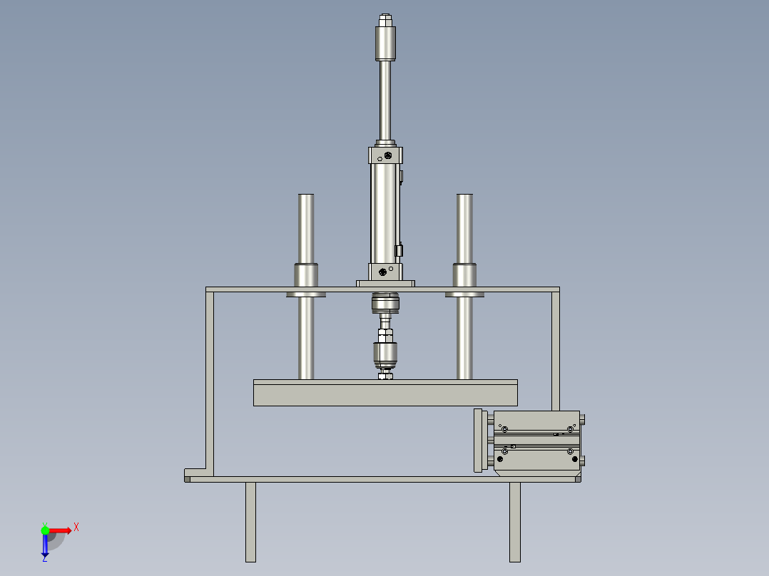 辅助加紧模组俯视图