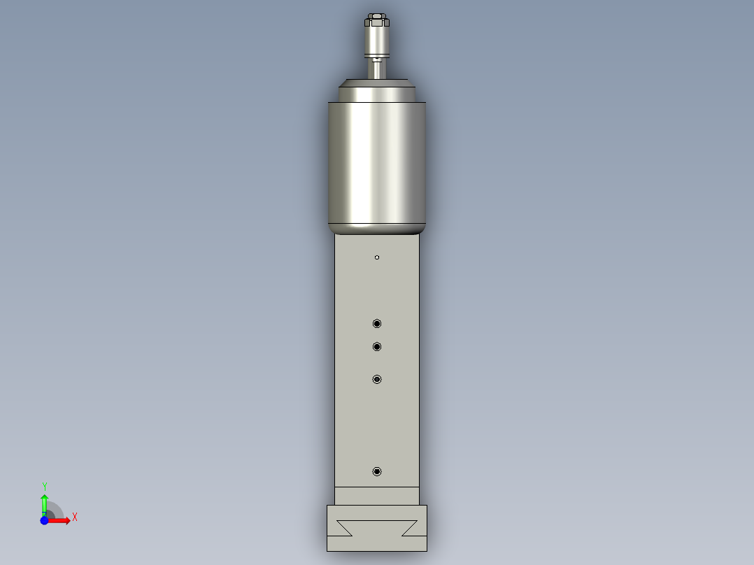 通孔装配体前视图