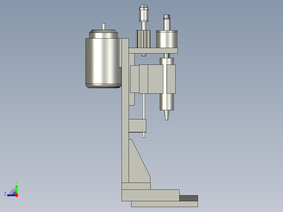 通孔装配体右视图