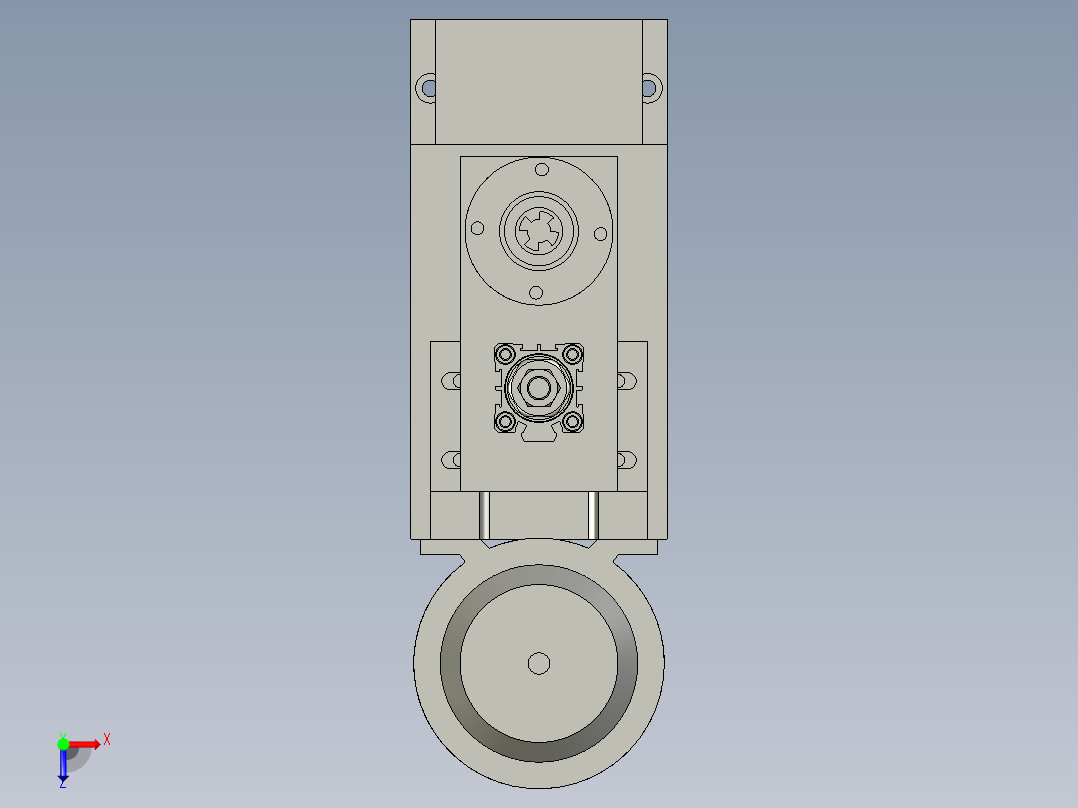 通孔装配体俯视图