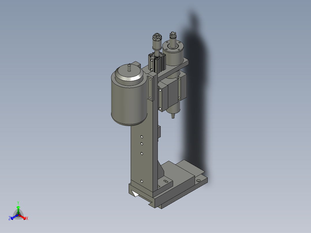 通孔装配体正等轴测图