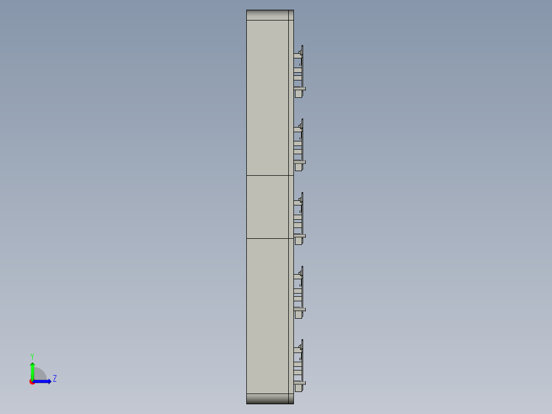 PCB线路板载板整体左视图