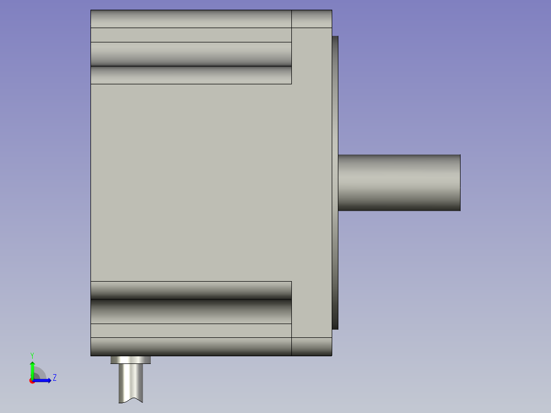 步进电机86CM120(雷赛)1左视图