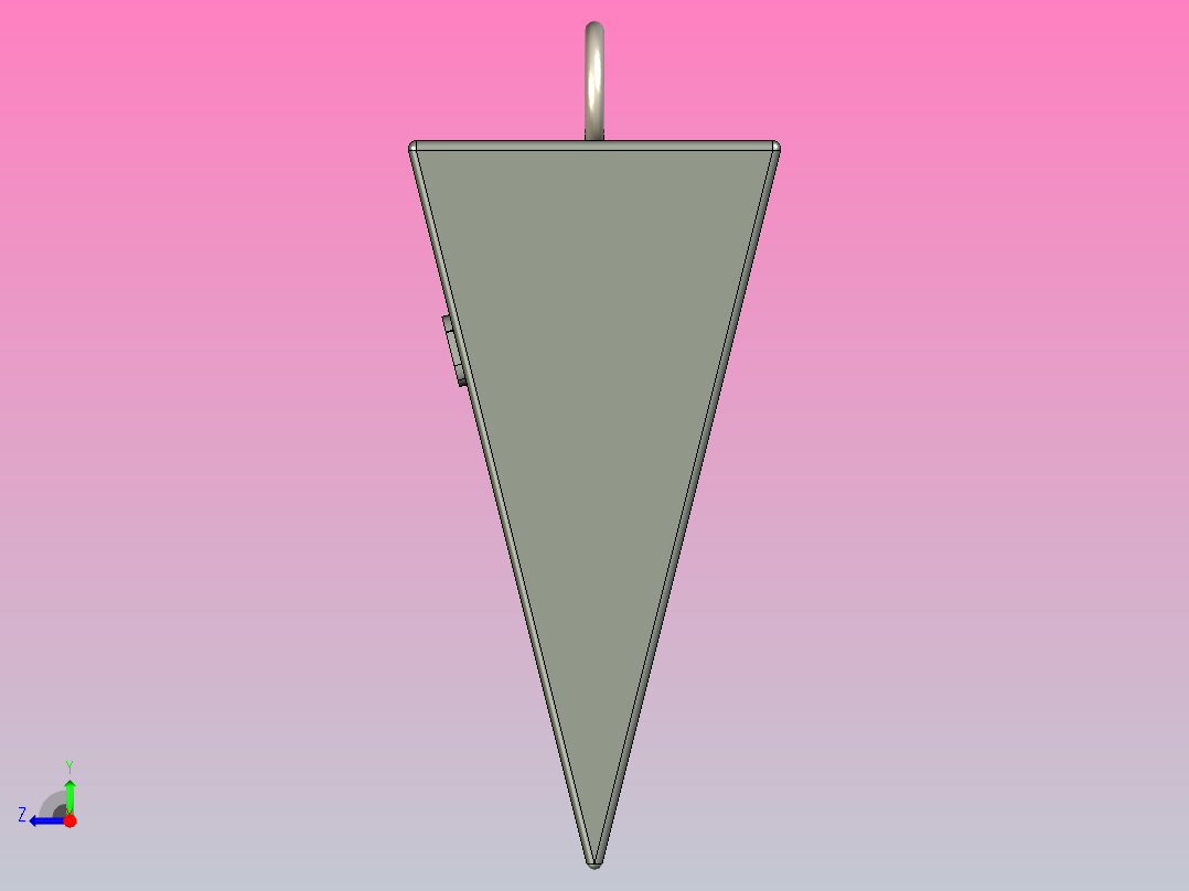 钓鱼坠，100克，纯铅，不锈钢环右视图