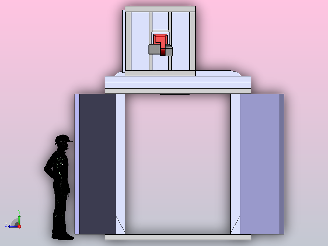 工业步入式烤箱右视图