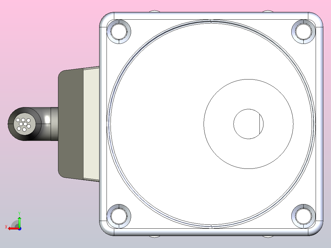 微型直流无刷减速电机60常规整机后视图