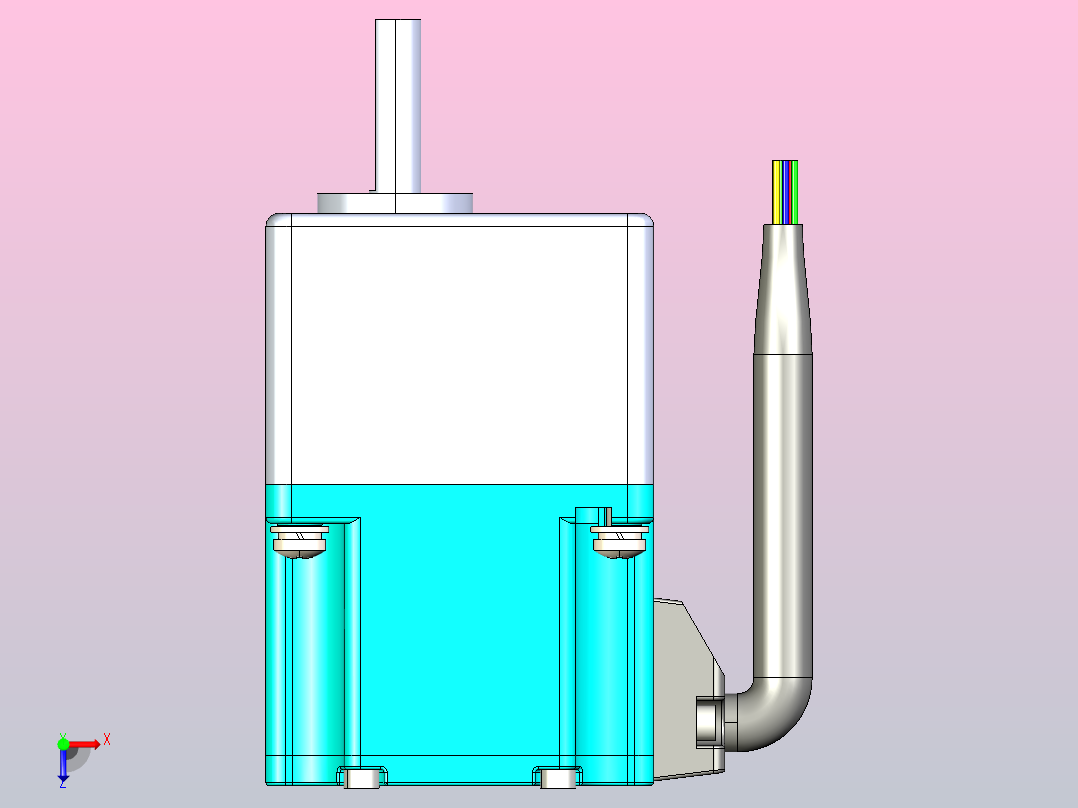 微型直流无刷减速电机60常规整机俯视图