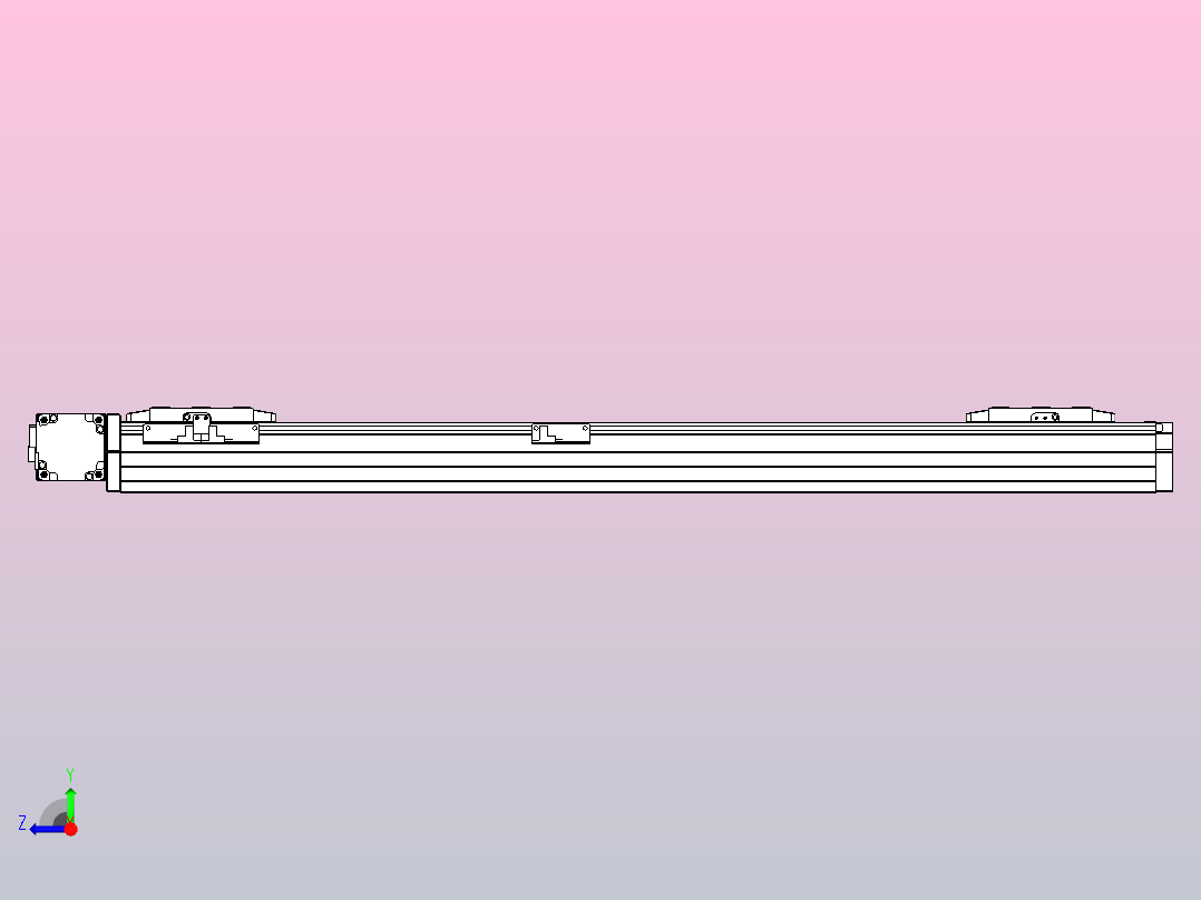 皮带直线轴双滑块型TPA-GCBS-80-P60-L300-DL-M20-N3右视图