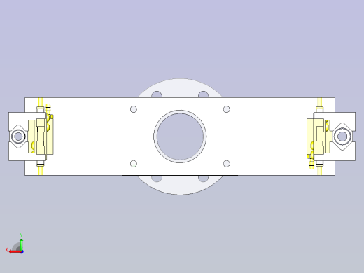 一款带工件储料器的气动夹具3D模型后视缩略图