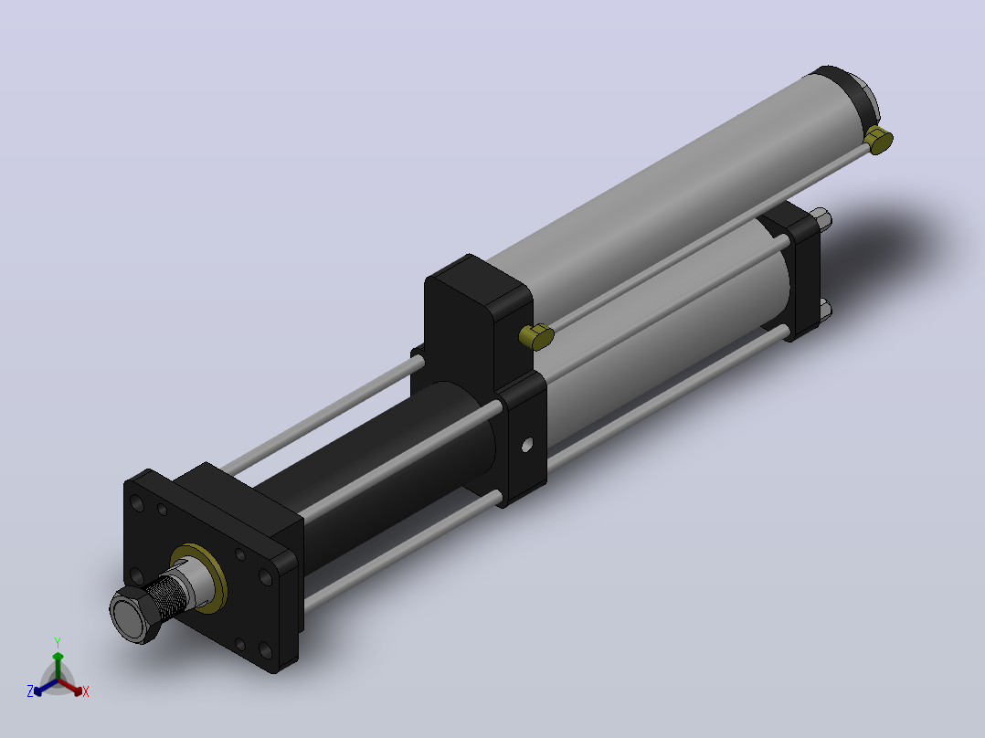 MPT-3T系列标准型[MPT-63-150-20-3T-M2-S1-90°]正等轴测图
