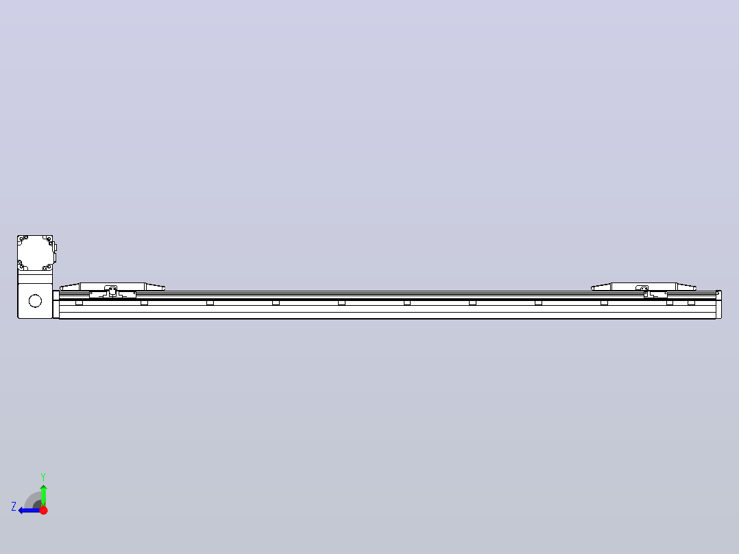 皮带直线轴双滑块型TPA-GCBS-150-P80-L475-LU-M75-N3右视图