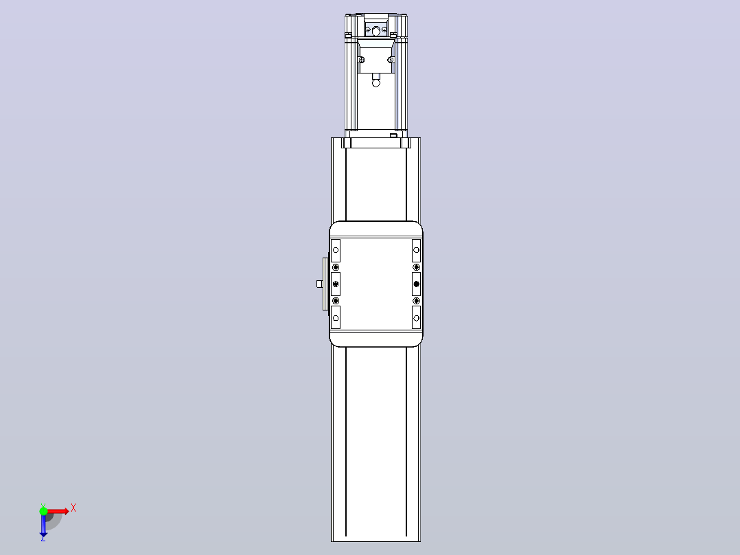 滚珠丝杠直线轴带导轨全封闭TPA-HCR-85D-1610C-L150-M-Y-P20-N3俯视图