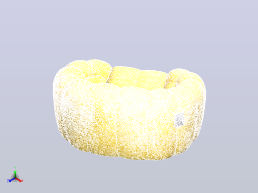 单人位沙发3D模型展示
