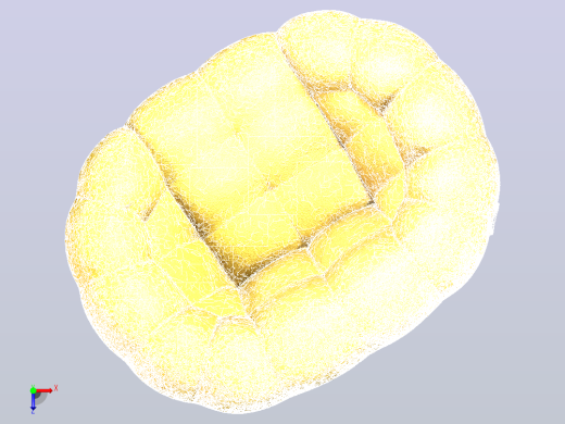 单人位沙发3D模型展示俯视缩略图