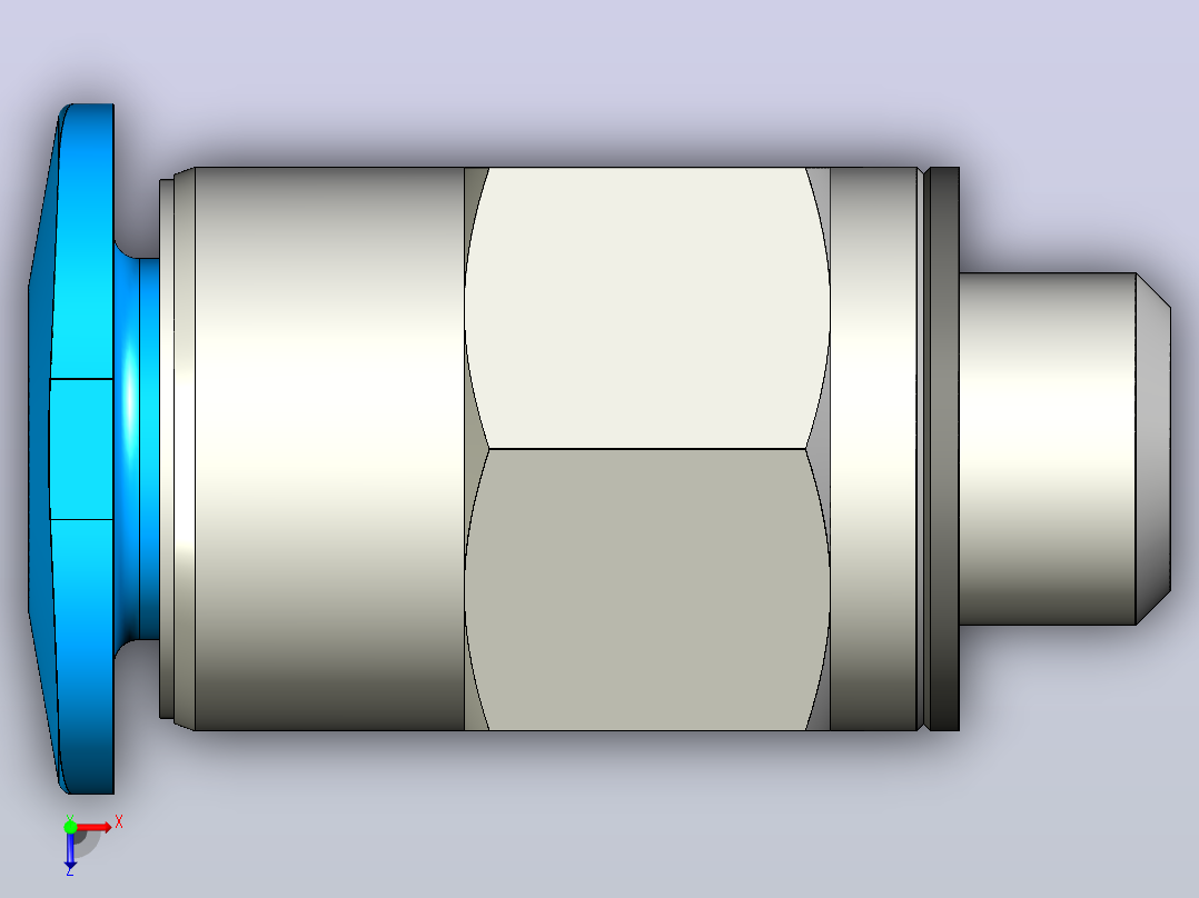 连接器QSM-B-M5-4快插直通俯视图