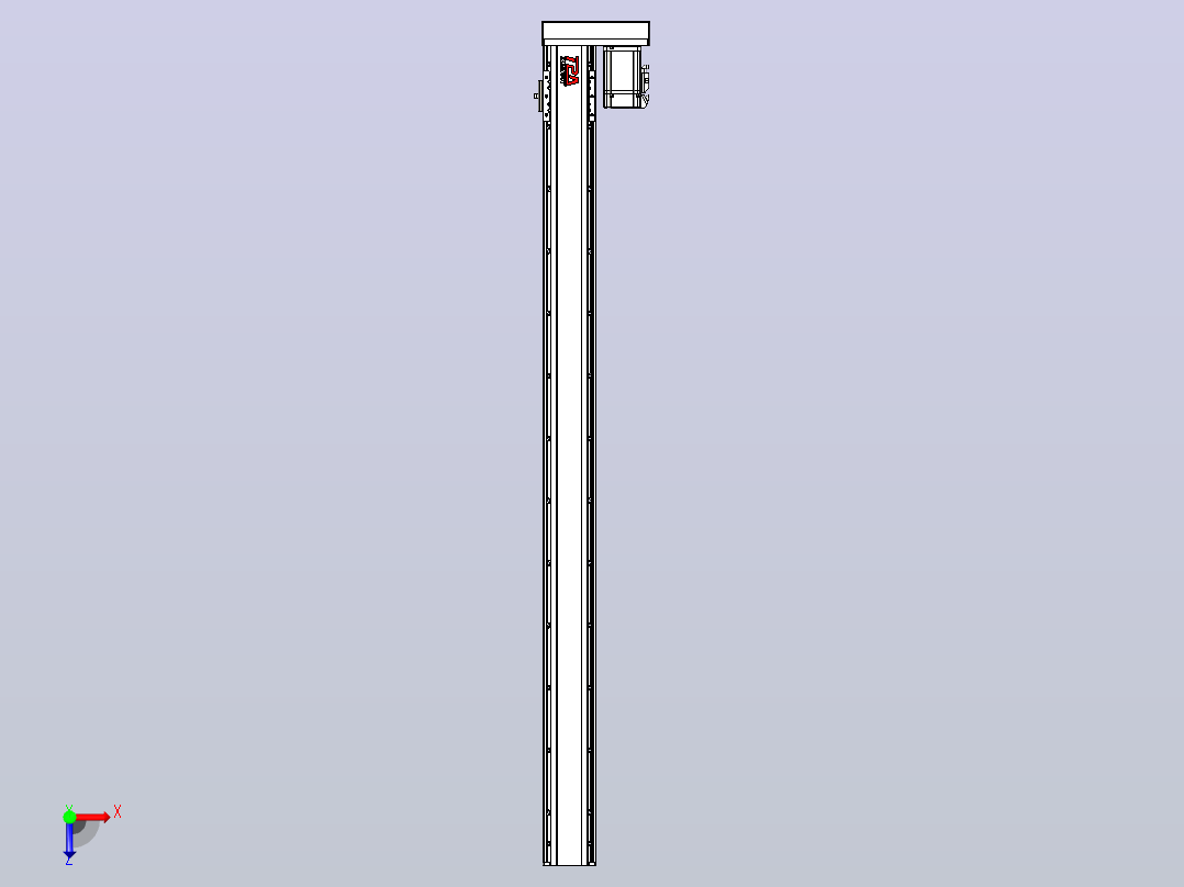 日规模组半封闭丝杆TPA-HNR-85D-1610-C-L1150-ML-C-P20-N3俯视图