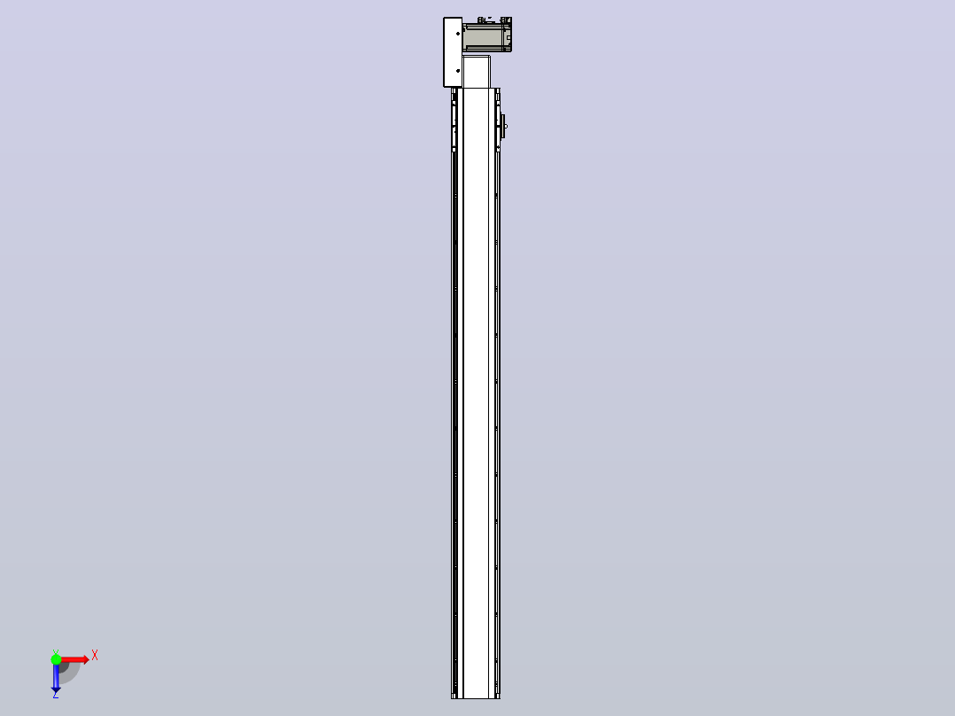 皮带直线轴半封闭可选导轨TPA-HNB-105D-90-L1100-MR-C-P20-N3俯视图