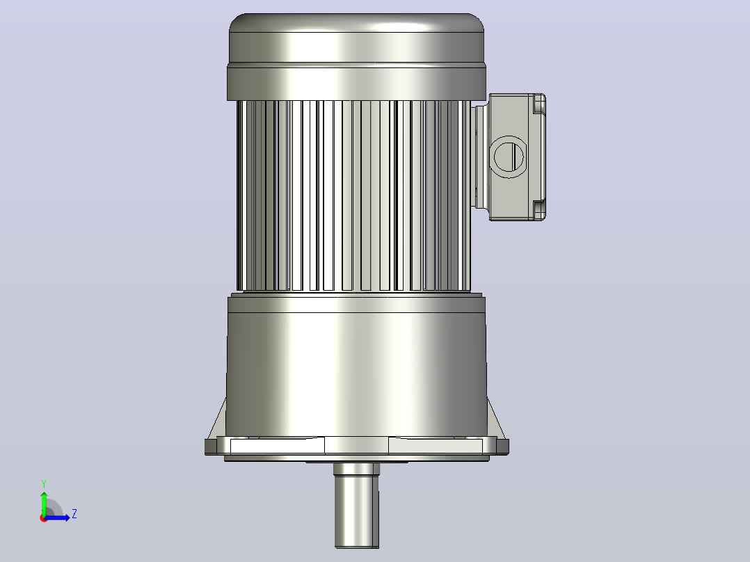 0.4KW-CV型立式三相铝毂（刹车）马达减速机_CV28-400左视图