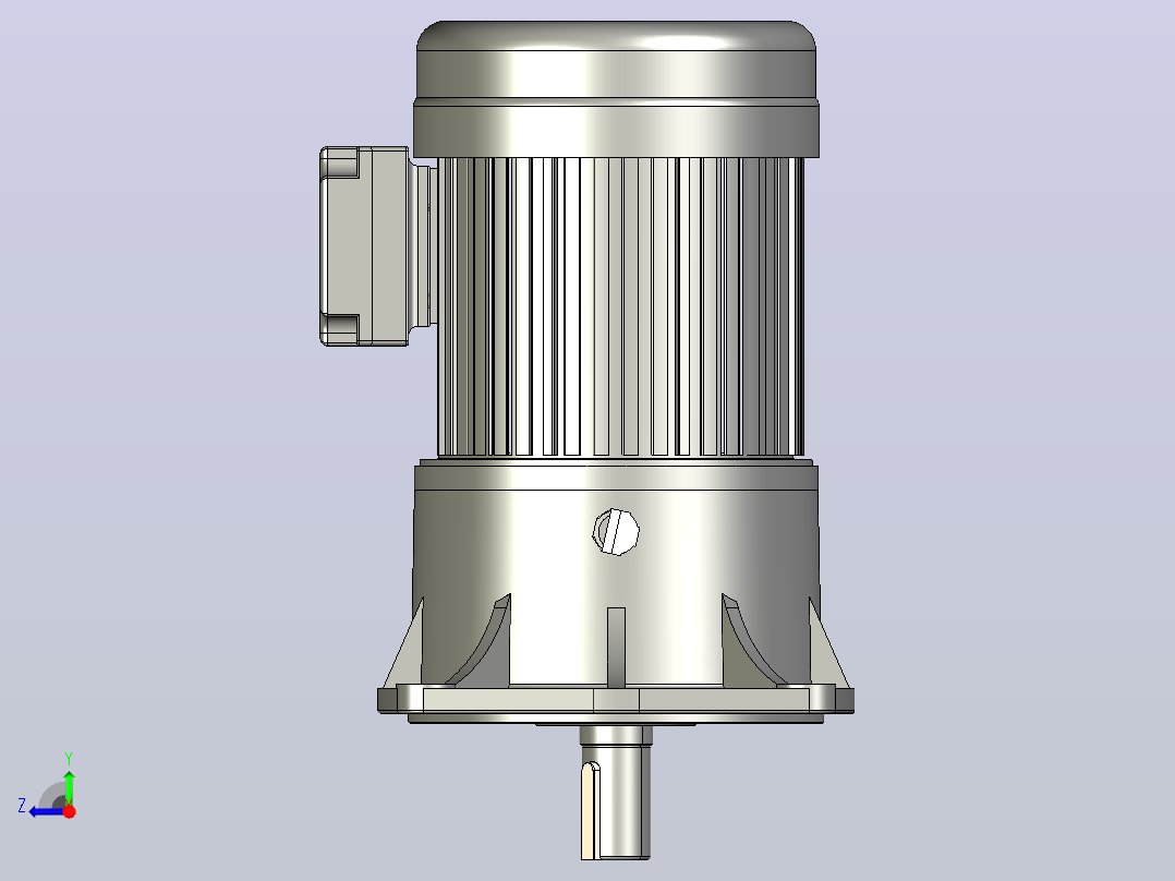 0.4KW-CV型立式三相铝毂（刹车）马达减速机_CV28-400右视图
