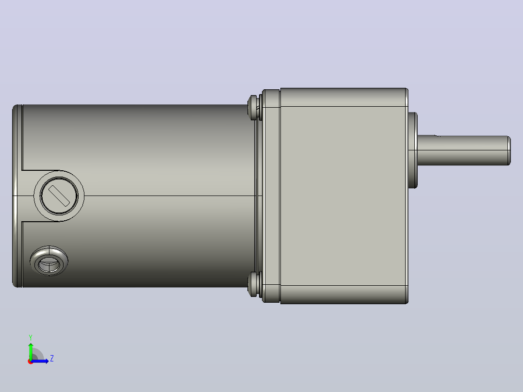 Z3D25W配3GNK型齿轮箱整机-77机壳外置左视图