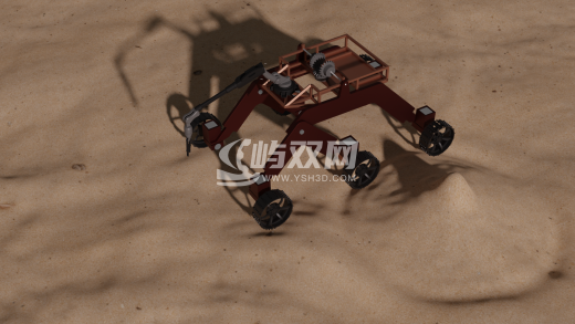 带摇臂转向架悬架系统的火星车缩略图