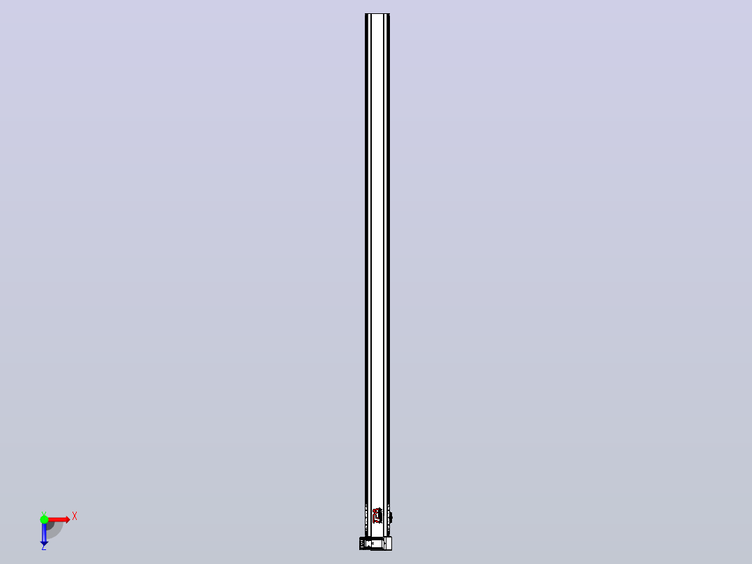皮带直线轴半封闭可选导轨TPA-HNB-120D-110-L2300-RU-Y-P40-N3俯视图