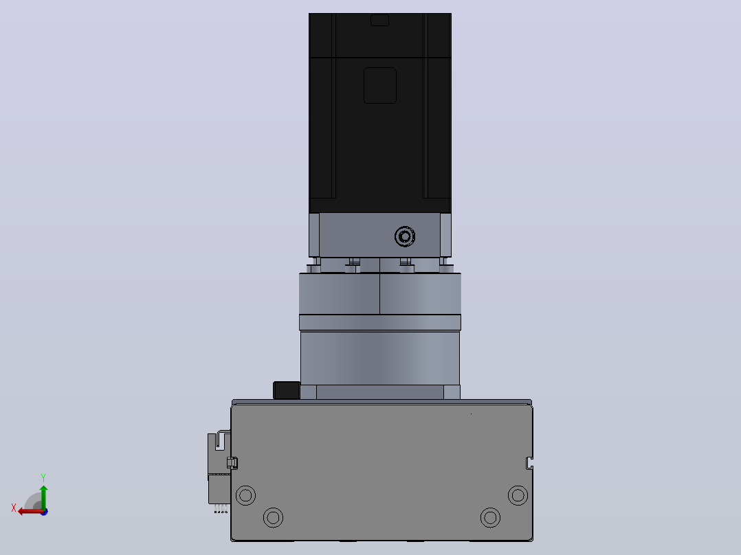DMG170-TCM齿轮齿条模组直线滑台（电机直连）[DMG170-L16S400-DT750-C2U-TCM-P7]后视图