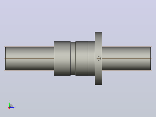 FFZD5006-3滚珠丝杆3D模型左视缩略图