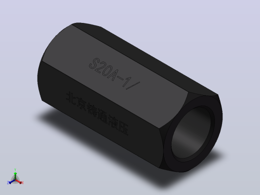 S20A 单向阀正等轴测缩略图