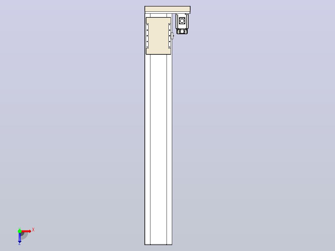 滚珠丝杠直线轴带导轨全封闭TPA-HCR-220D-3210C-L1500-ML-Y-P1K-N3俯视图