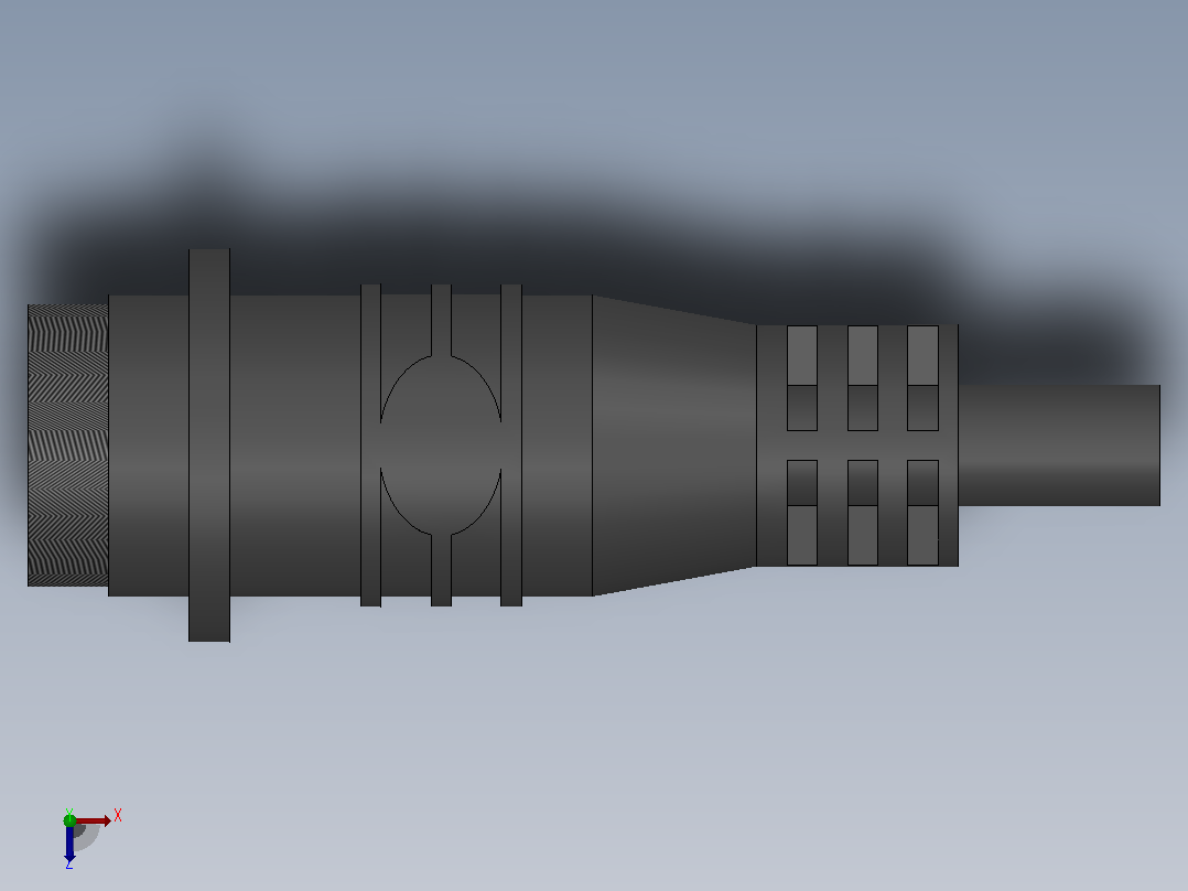 SP1315S[SP1315S-4]航空插头，多芯接头，连接器俯视图