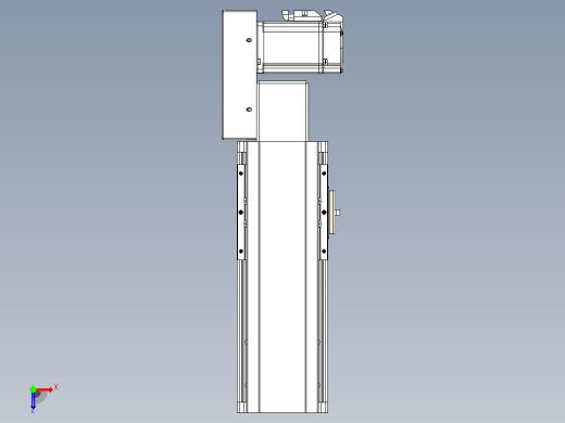 皮带直线轴半封闭可选导轨TPA-HNB-105D-90-L100-MR-Y-P20-N3俯视缩略图