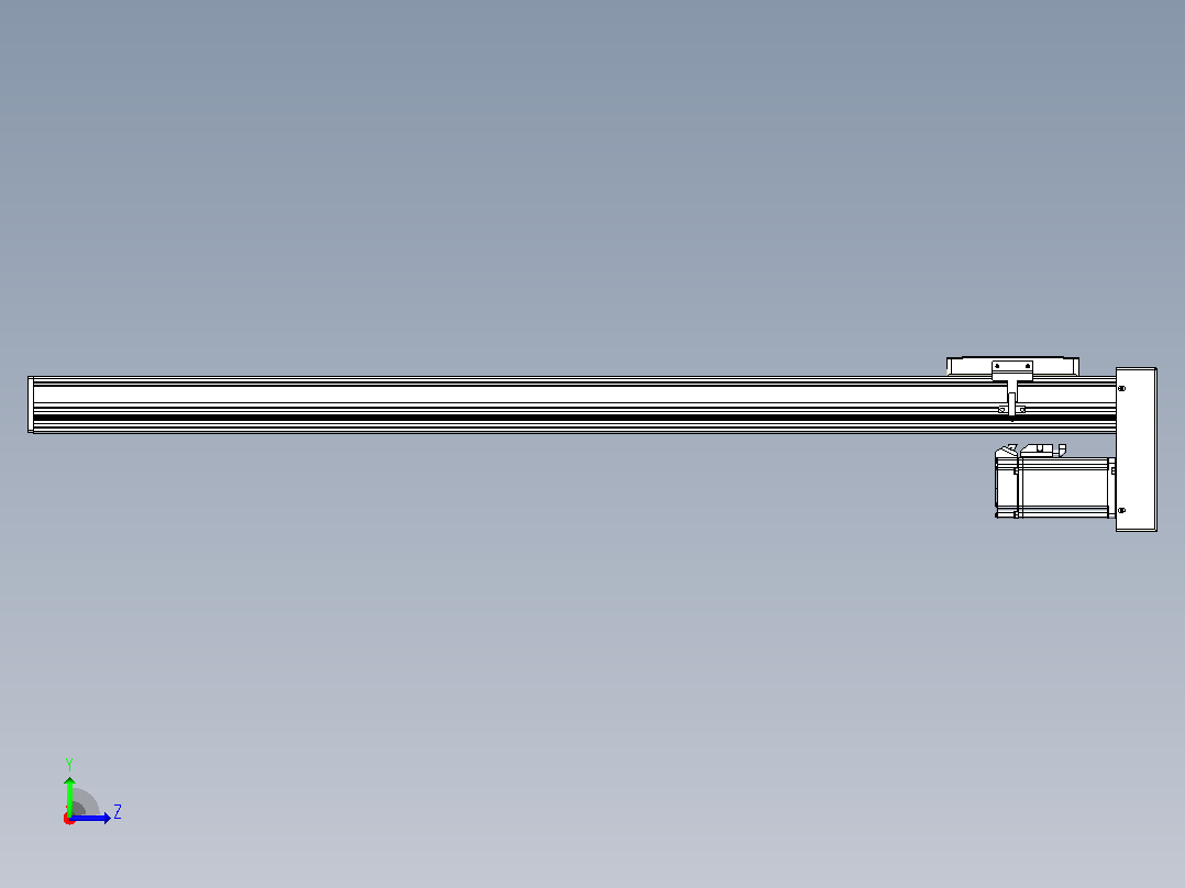 滚珠丝杠直线轴带导轨全封闭TPA-HCR-105D-1610C-L850-MP-C-P40-N3左视图