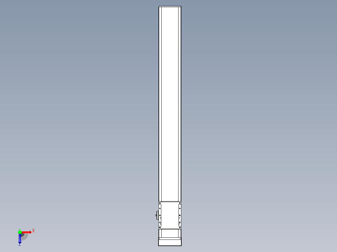 滚珠丝杠直线轴带导轨全封闭TPA-HCR-105D-1610C-L850-MP-C-P40-N3俯视图