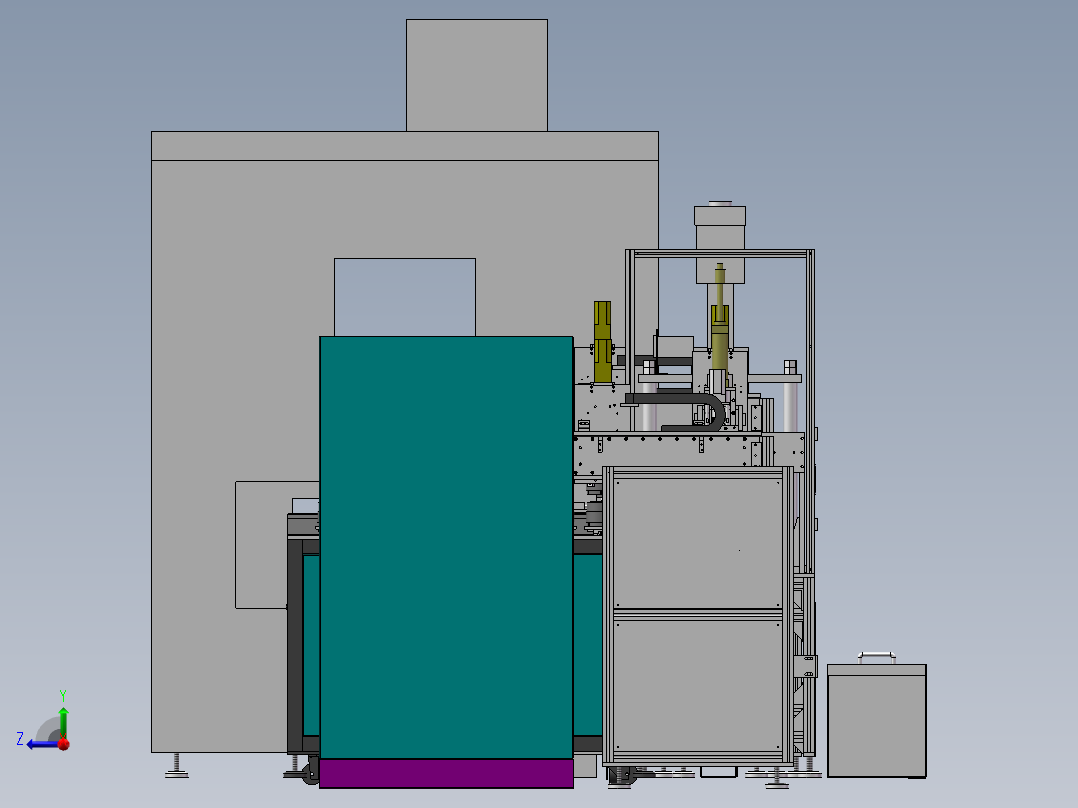 RP大功率塑封电机组装加工线自动化线体右视图