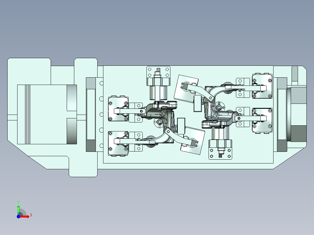 回转液压夹具、油压回转夹具前视图