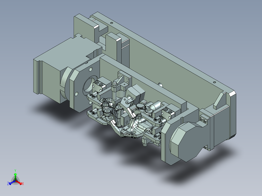 回转液压夹具、油压回转夹具正等轴测图