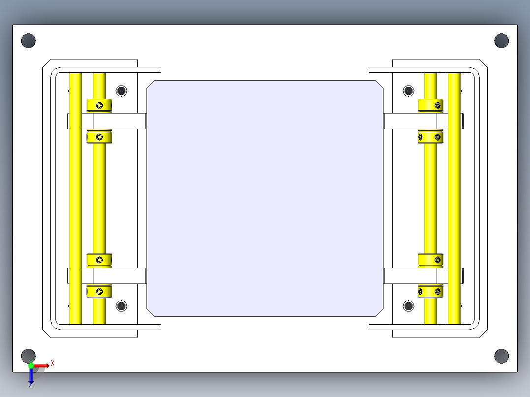 气缸层叠机构俯视图