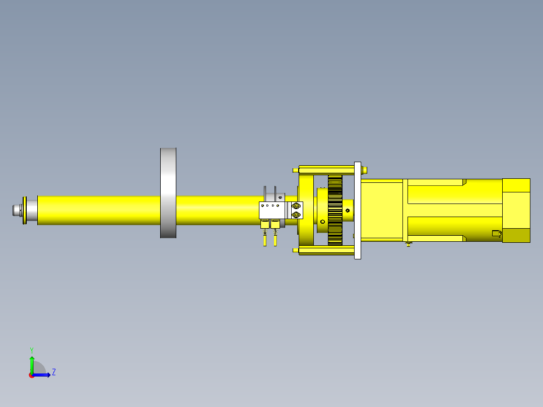 使用凸轮的角度可变输送机左视图
