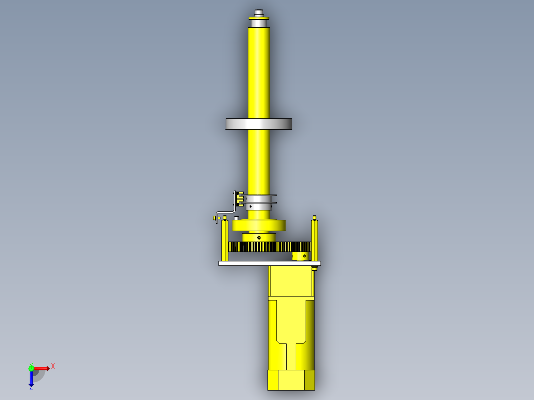 使用凸轮的角度可变输送机俯视图