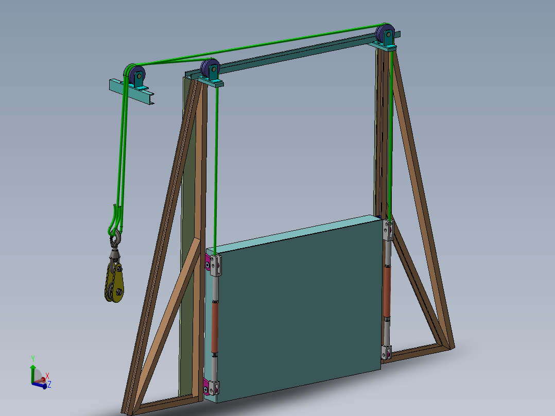 自重压紧炉门sw2020可编辑