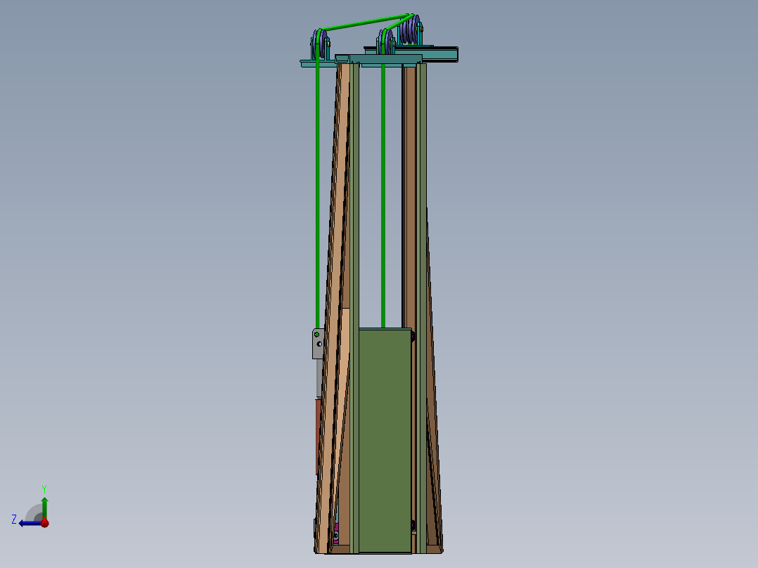自重压紧炉门sw2020可编辑右视图