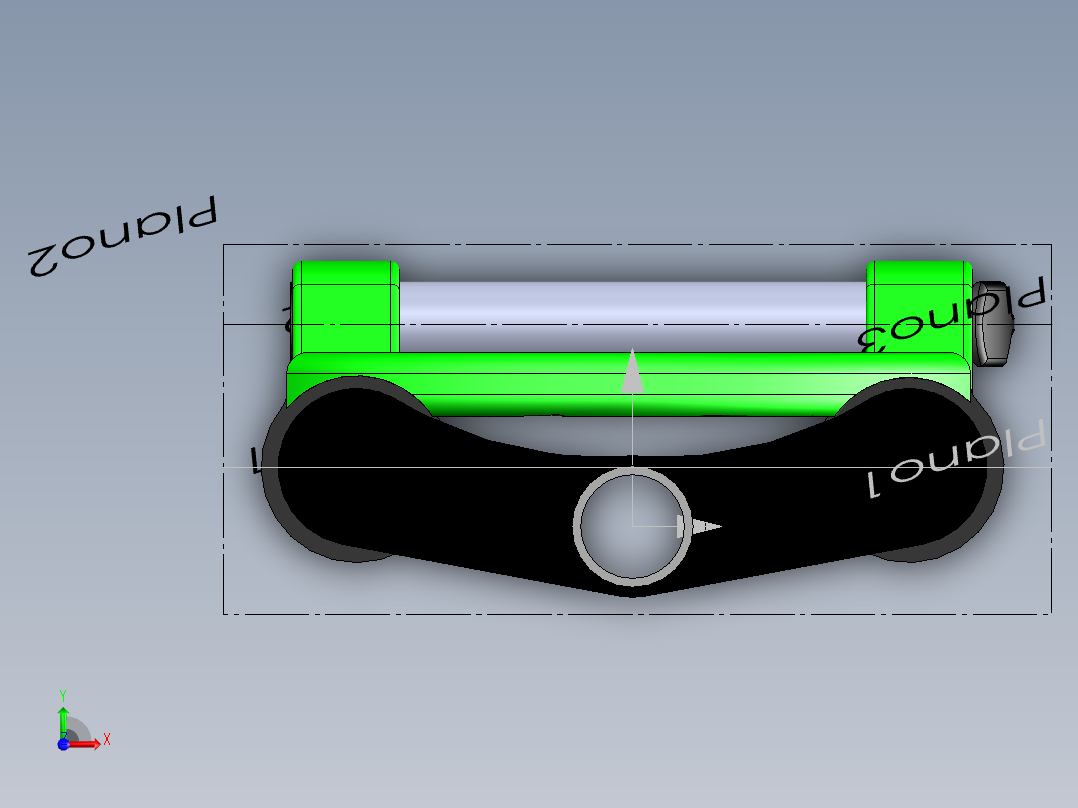 solidworks 4X 避震前叉设计前视图