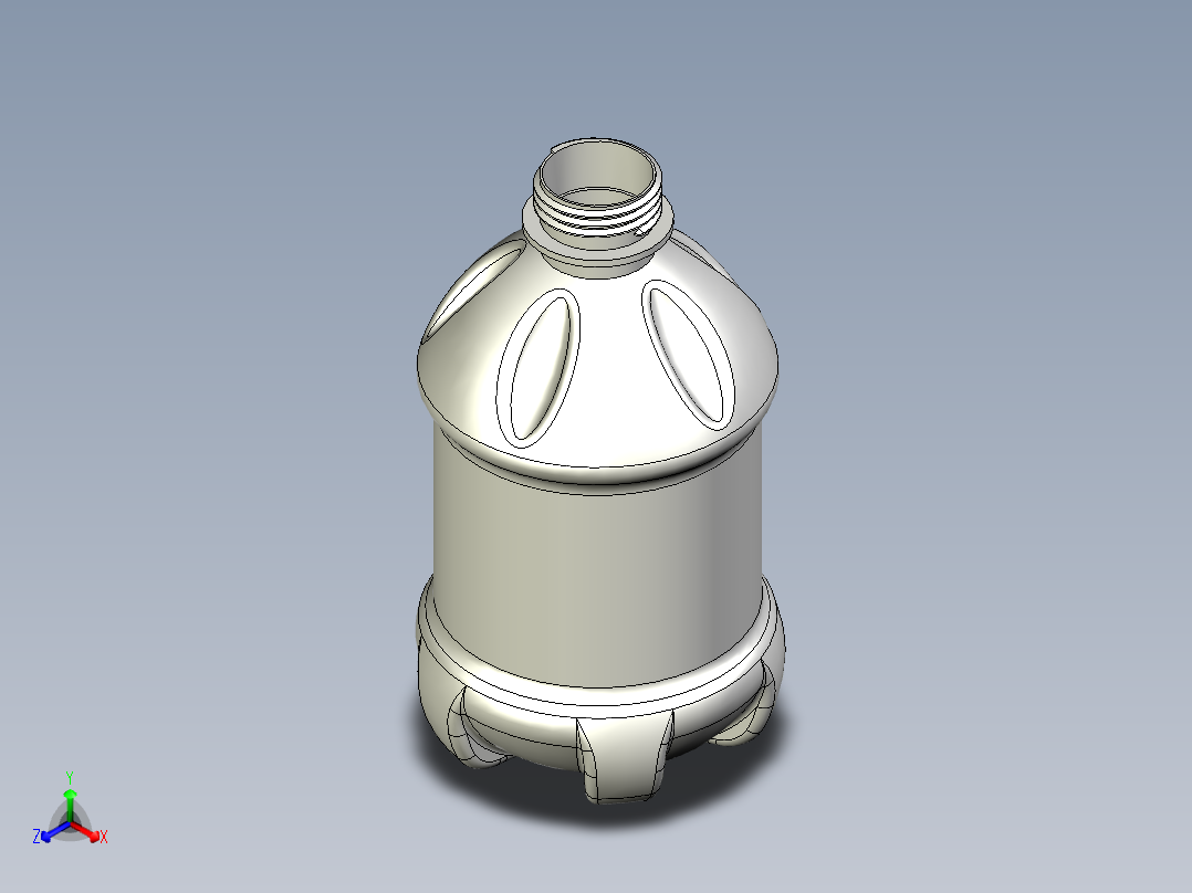 inventor矿泉水瓶模型