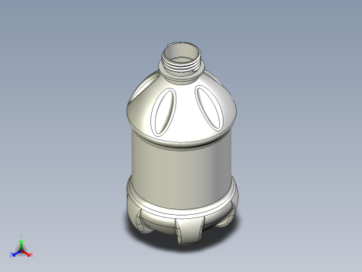 inventor矿泉水瓶模型